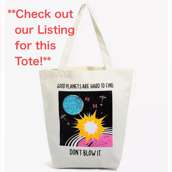 STAR WARS Keep Our Galaxy Green CANVAS TOTE BAG! - Picture 5 of 5